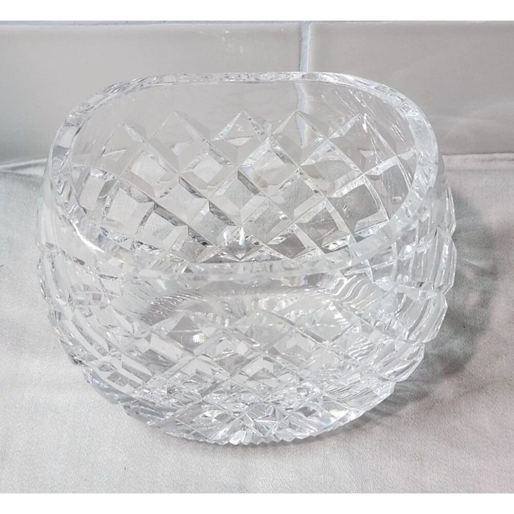 Waterford Crystal Oval Round Flower Vase 4.5